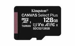 Kingston Technology 128GB MicSDXC Canvas Select Plus 100R A1 C10 Card + ADP